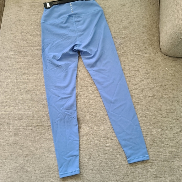 WILO Powder Blue One Shoulder Sports Bra And Leggings Set Sz XS - Picture 6 of 10